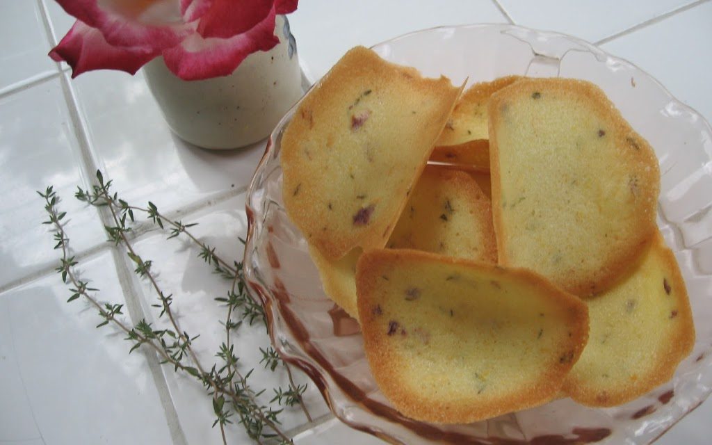 Lavender Shortbread, Rose-Lemon-Thyme Tuiles