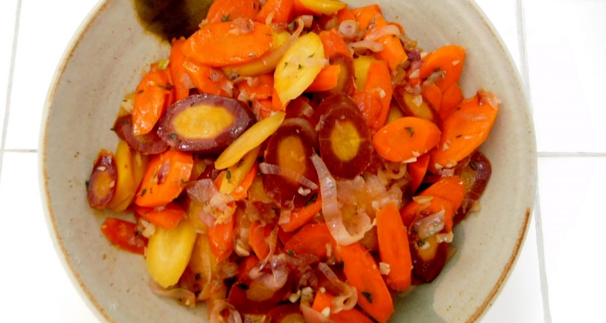 Seared Ginger Carrots with Thyme and Shallots